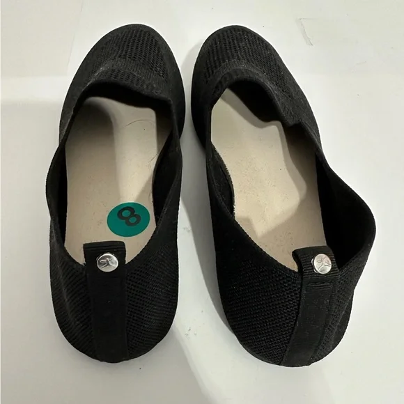 Danskin Black Knit Toe Flats Womens Size 8 Classic Minimalist Preppy Coastal - Picture 6 of 9